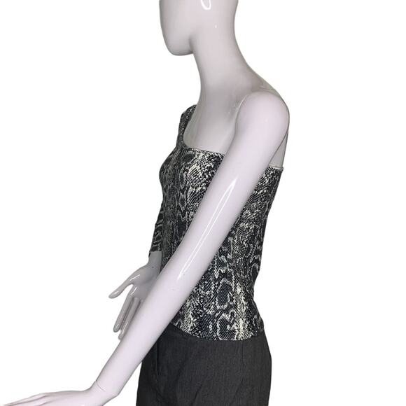 Suzette Collection One Shoulder Blouse Size M/L Snake Print - Picture 4 of 8